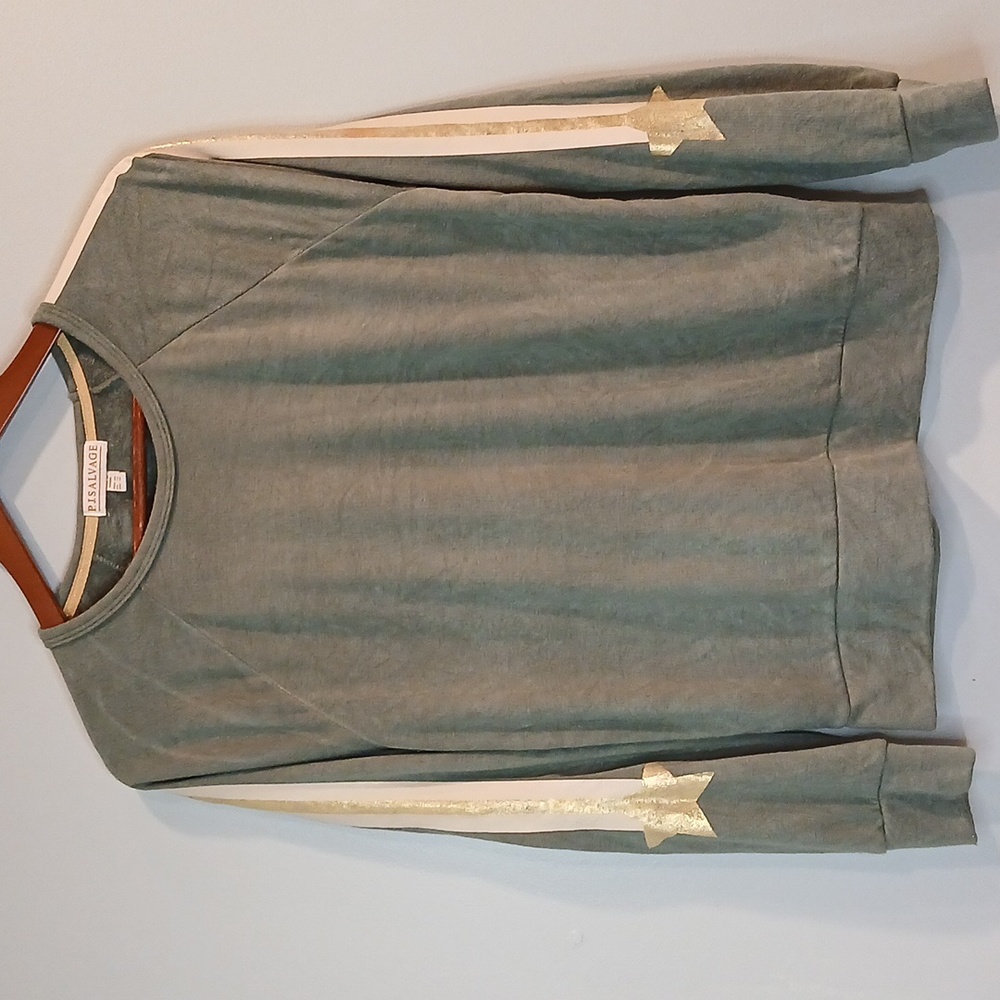 P.J. SALVAGE, long sleeve, size xs, green color.